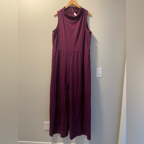 Pact | Fit & Flare Wide Leg Cowl Neck Jumpsuit XXL - Picture 3 of 8